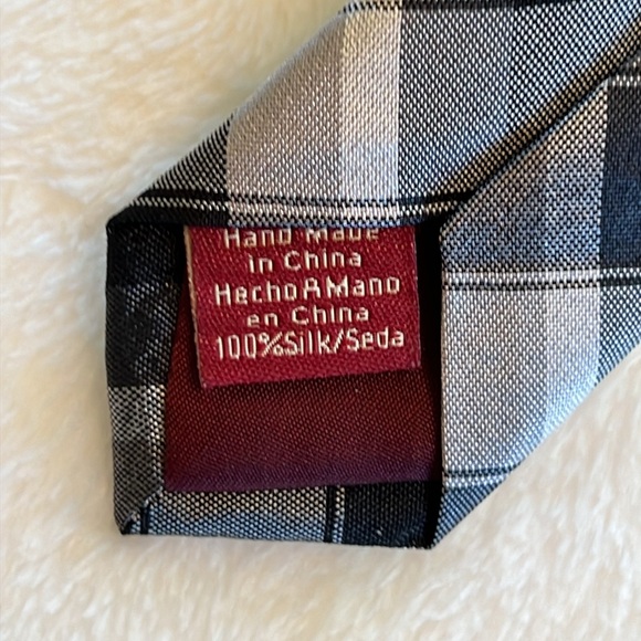 Penguin Men’s Black Plaid Tie - Picture 7 of 7